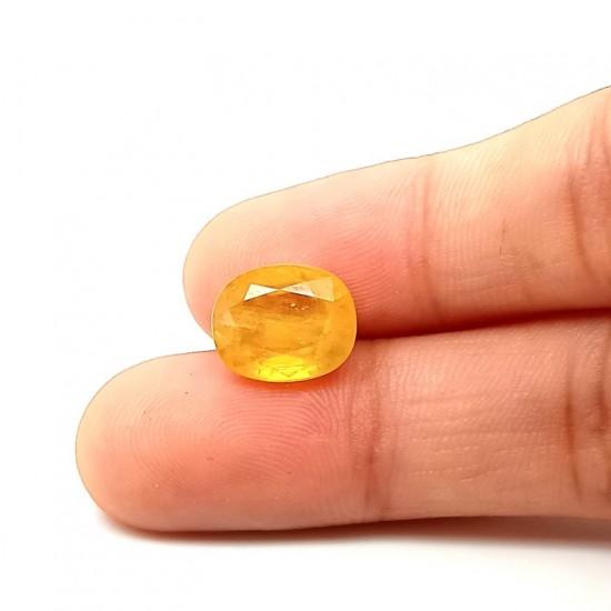 Yellow Sapphire (Pukhraj) 8.42 Ct Certified